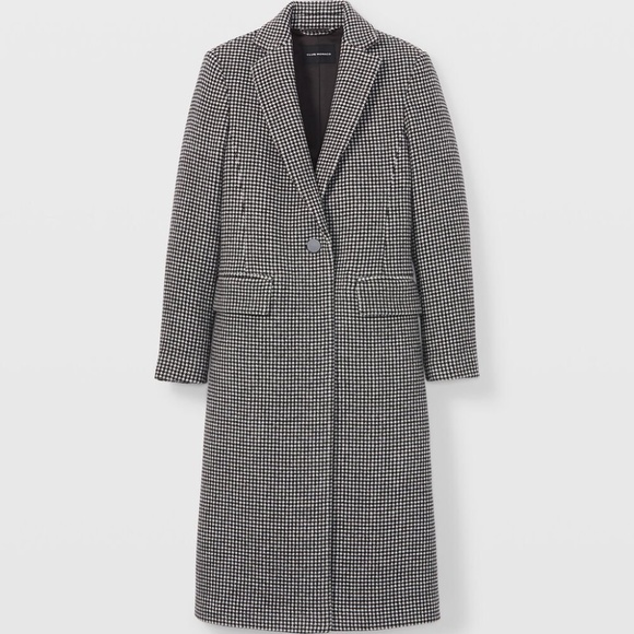 Slim Tailored Coat - Brand New - NEVER WORN - Black & White Houndstooth - Picture 7 of 7